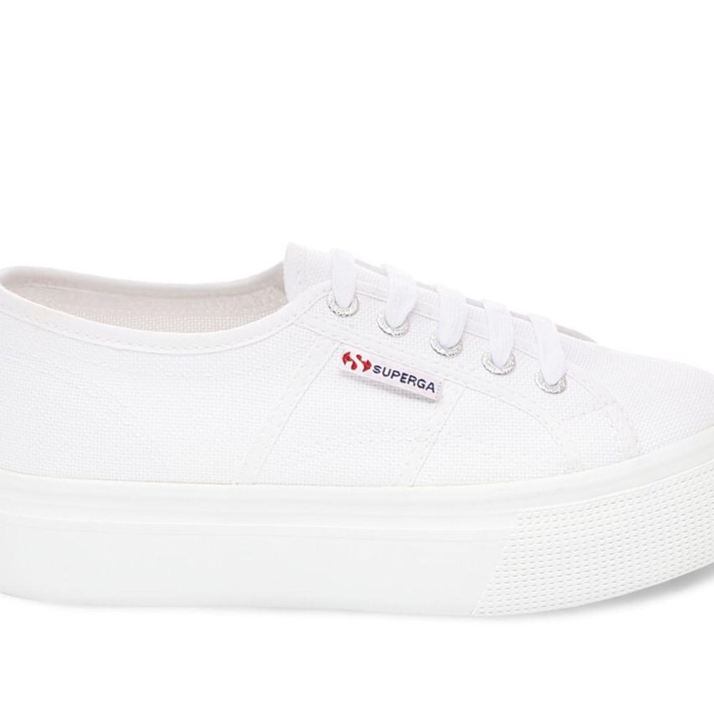 White platform superga sneakers